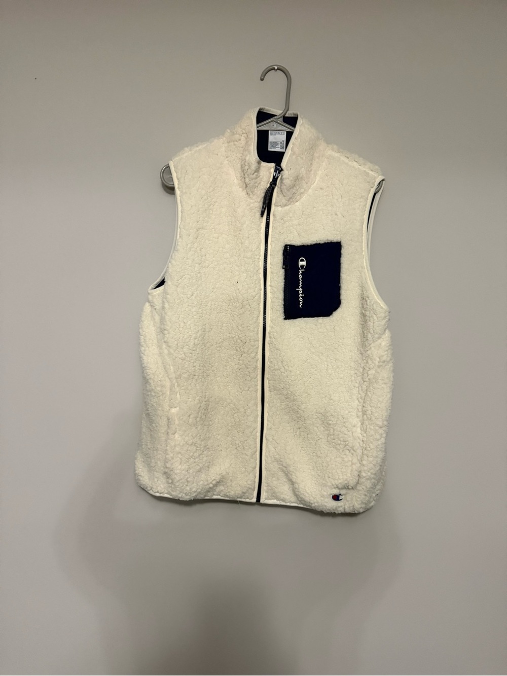 Champion Women’s Sherpa Zip Vest with Navy Pocket